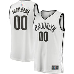 Fanatics Brooklyn Nets Youth Fast Break Replica Custom Jersey Association Edition White