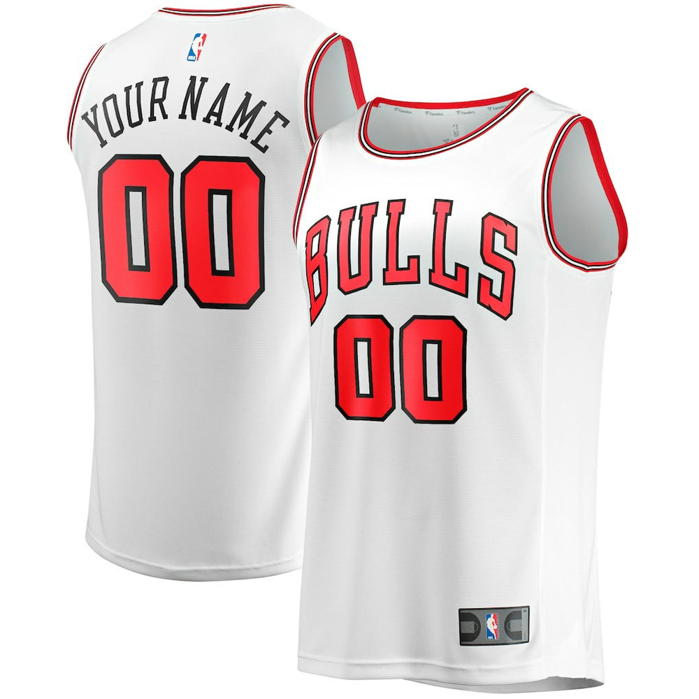 Fanatics Chicago Bulls Youth Fast Break Replica Custom Jersey Association Editi- White