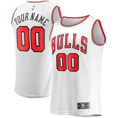 Fanatics Chicago Bulls Youth Fast Break Replica Custom Jersey Association Editi- White