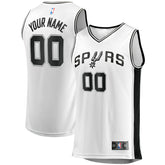 Fanatics San Antonio Spurs Youth Fast Break Replica Custom Jersey Association Edition White