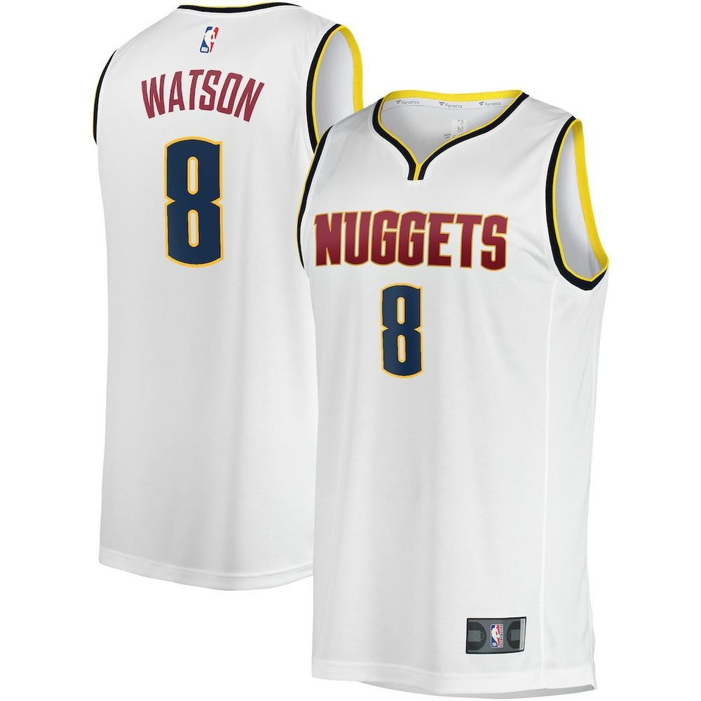 Fanatics Peyton Watson Denver Nuggets Fast Break Player Jersey Association Editi- White