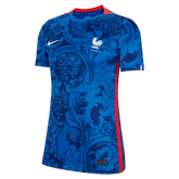 Nike - France Women's EC22 Home Soccer Jersey - Hyper Cobalt-Siren Red