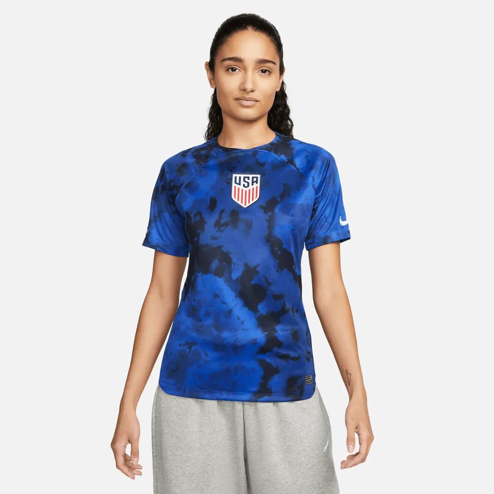 Nike - 2022-23 USA Women's Away Soccer Jersey - Bright Blue-White
