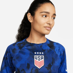 Nike - 2022-23 USA Away Women 4 Star Soccer Jersey Bright Blue-White
