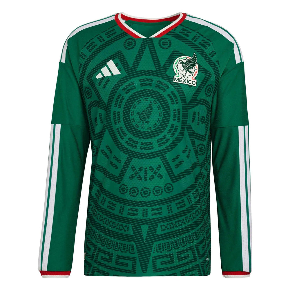 Adidas - 2026 Mexico Men's Authentic Home Long-Sleeve Soccer Jersey