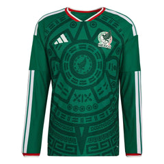 Adidas - 2026 Mexico Men's Authentic Home Long-Sleeve Soccer Jersey