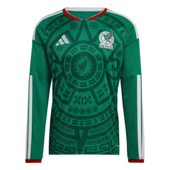 Adidas - 2026 Mexico Men's Stadium Home Long-Sleeve Soccer Jersey