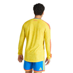Adidas - 2026 Colombia Men's Authentic Home Long-Sleeve Soccer Jersey