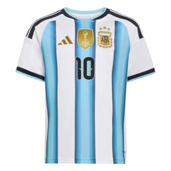 Adidas - 2026 Argentina Youth Stadium Home Messi #10 Soccer Jersey