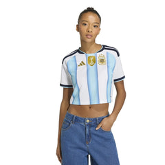Adidas - 2026 Argentina Women's Stadium Home Cropped Soccer Jersey