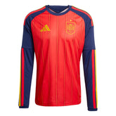 Adidas - 2026 Spain Men's Stadium Home Long-Sleeve Soccer Jersey