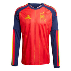 Adidas - 2026 Spain Men's Stadium Home Long-Sleeve Soccer Jersey