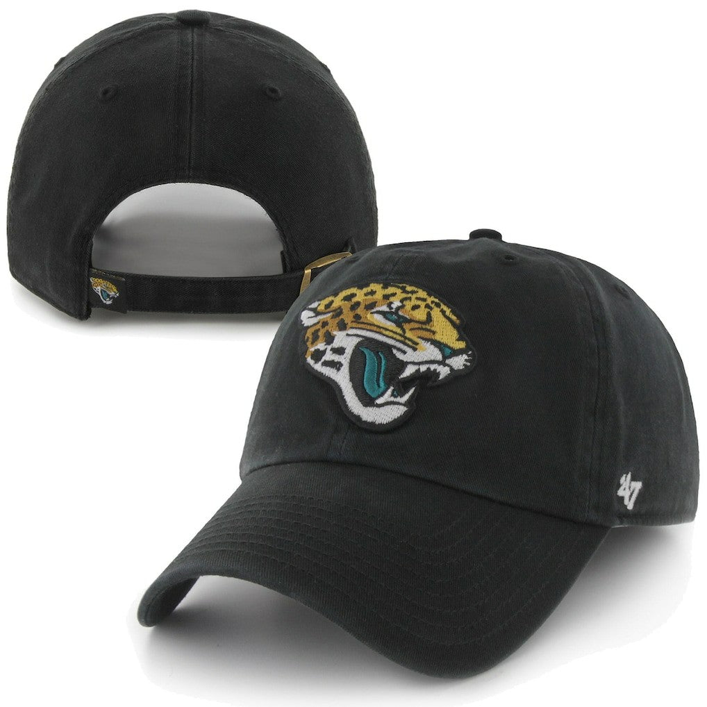 47 Brand Jacksonville Jaguars New Logo Clean-Up Adjustable Slouch Hat - Black - 47 brand