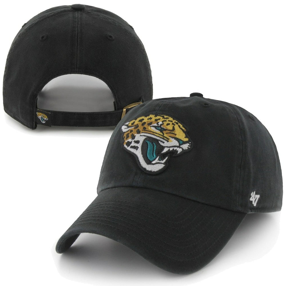 47 Brand Jacksonville Jaguars New Logo Clean-Up Adjustable Slouch Hat - Black - 47 brand