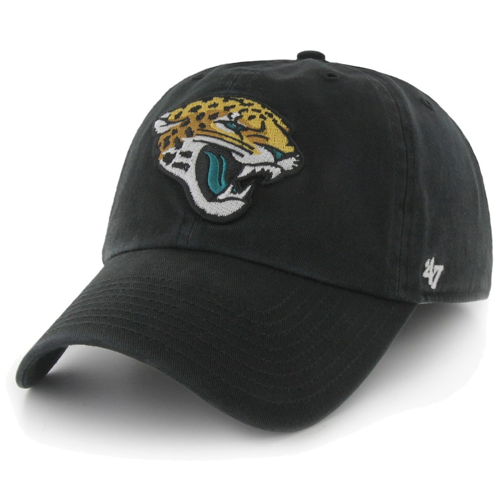 47 Brand Jacksonville Jaguars New Logo Clean-Up Adjustable Slouch Hat - Black - 47 brand