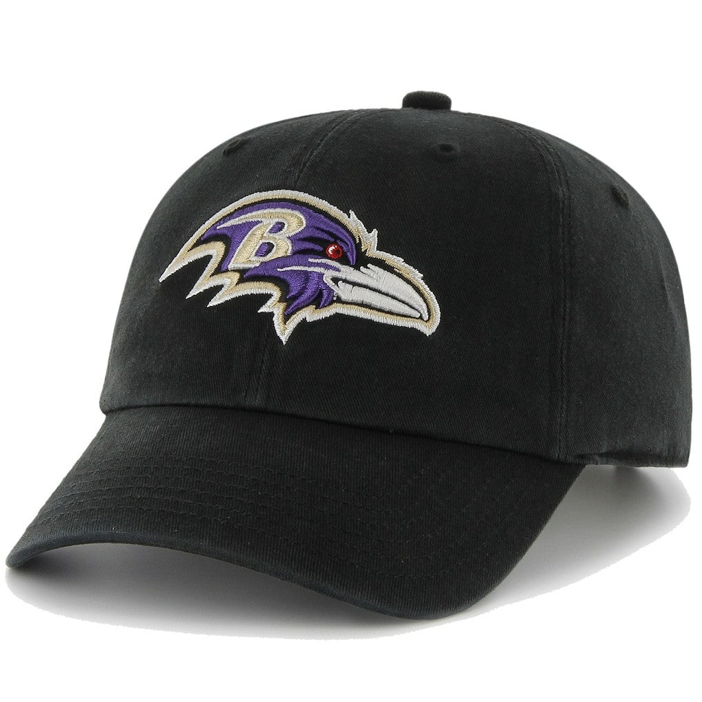 47 Brand Baltimore Ravens Clean Up Adjustable Hat - Black - 47 brand