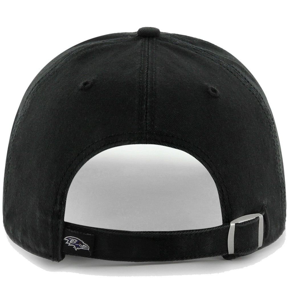 47 Brand Baltimore Ravens Clean Up Adjustable Hat - Black - 47 brand