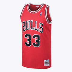 Chicago Bulls Scottie Pippen 1997 Hardwood Classics Road Swingman Jersey Red Mens