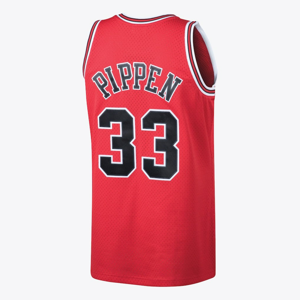 Chicago Bulls Scottie Pippen 1997 Hardwood Classics Road Swingman Jersey Red Mens