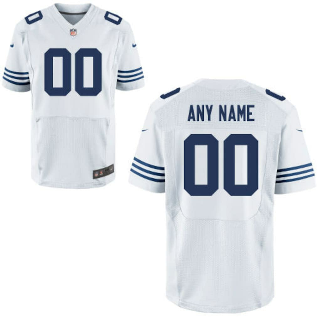 Indianapolis Colts Custom Alternate Elite Jersey - White - Nike