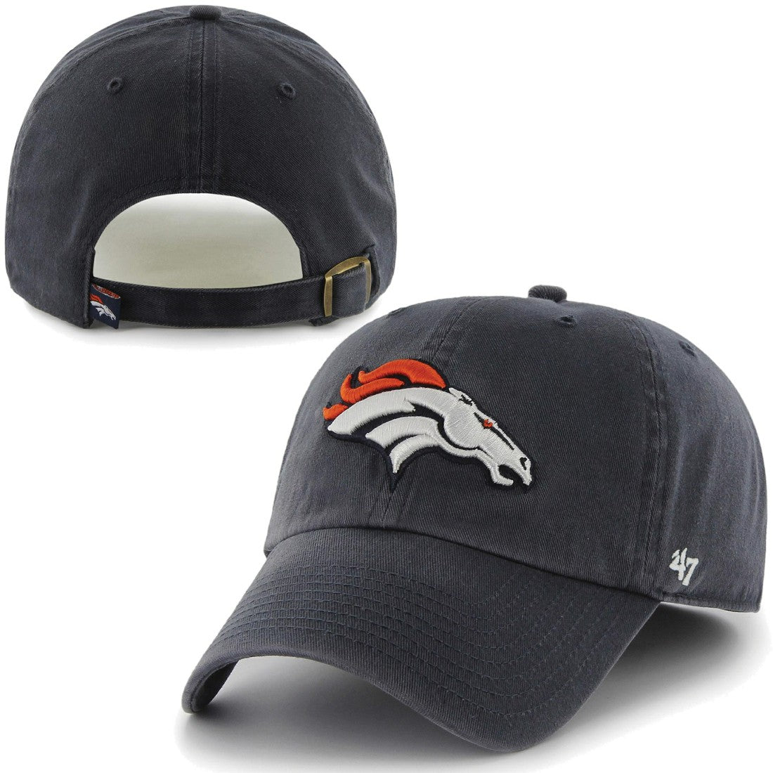Denver Broncos '47 Brand Cleanup Adjustable Hat - Navy Blue - 47 brand
