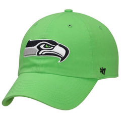 Seattle Seahawks '47 Brand Neon Green Clean Up Adjustable Hat - 47 brand
