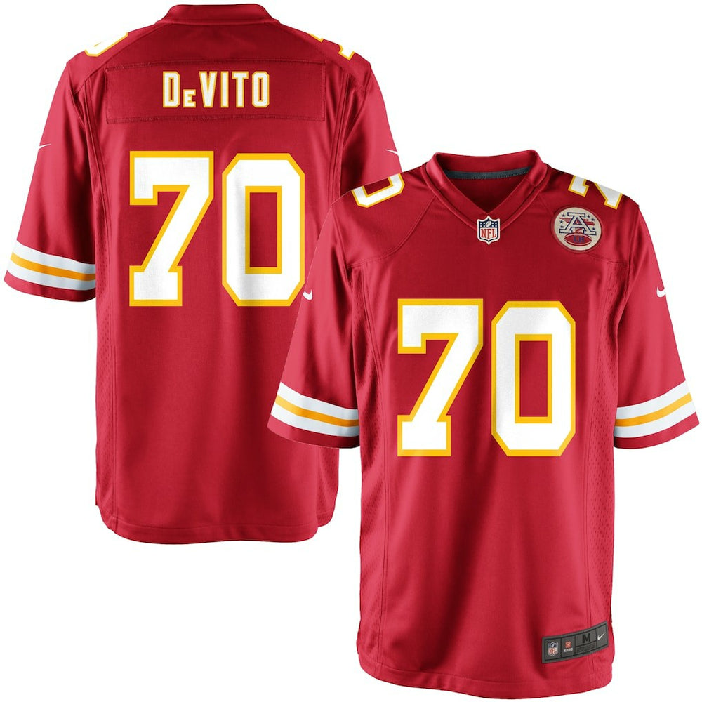 Youth Kansas City Chiefs Mike DeVito Team Color Game Jersey - Nike