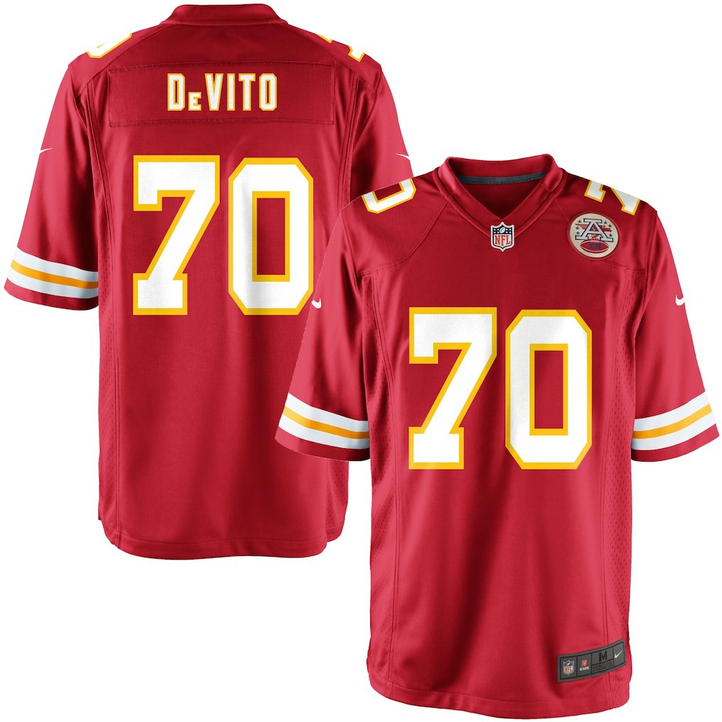 Youth Kansas City Chiefs Mike DeVito Team Color Game Jersey - Nike