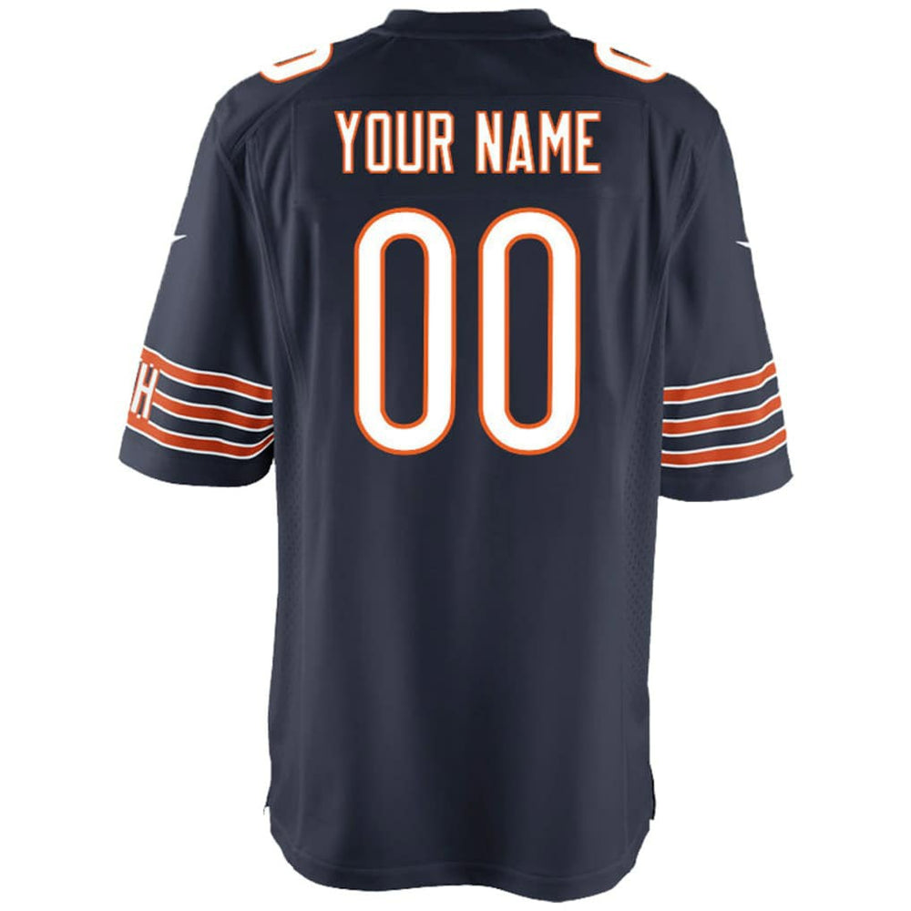 Chicago Bears Youth Custom Game Jersey - Navy - Nike