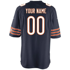 Chicago Bears Youth Custom Game Jersey - Navy - Nike