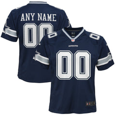 Dallas Cowboys Youth Custom Game Jersey - Navy - Nike