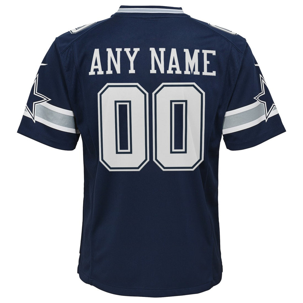 Dallas Cowboys Youth Custom Game Jersey - Navy - Nike