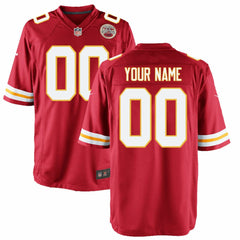 Kansas City Chiefs Youth Custom Game Jersey - Red - Nike