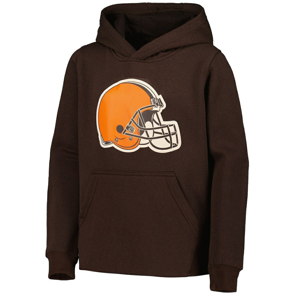 Cleveland Browns Youth Team Logo Pullover Hoodie - Brown - NFL