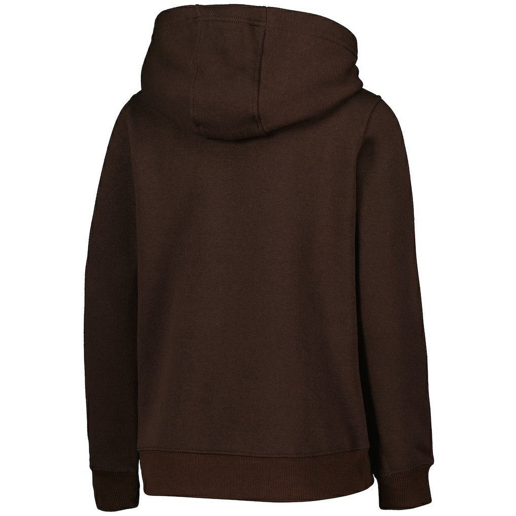 Cleveland Browns Youth Team Logo Pullover Hoodie - Brown - NFL