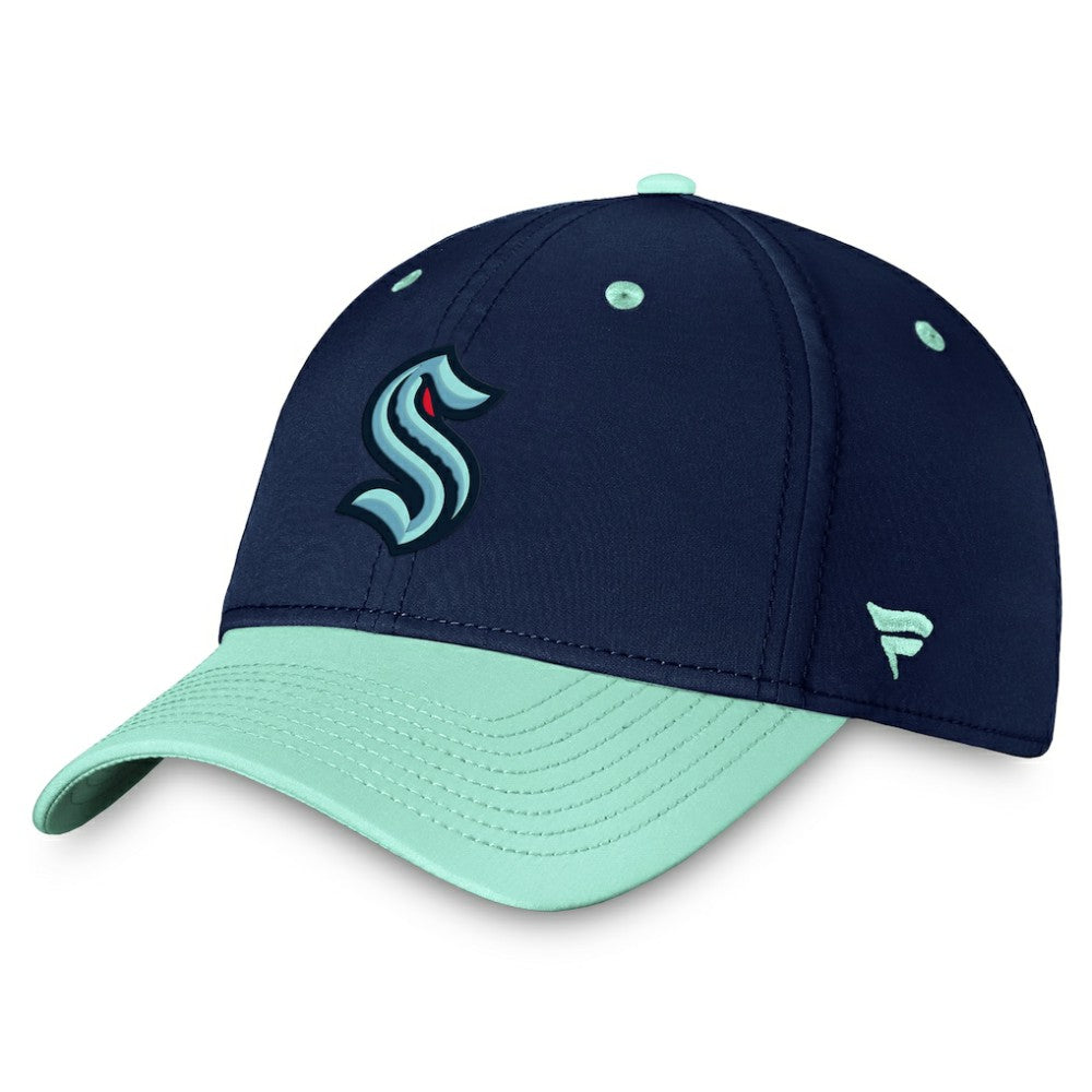 Seattle Kraken Fanatics Authentic Pro Rink Two-Tone Flex Hat – Deep Sea Blue/Light Blue | Fanatics Lifestyle