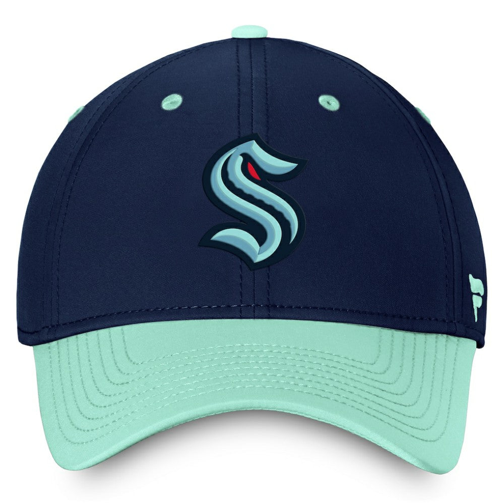 Seattle Kraken Fanatics Authentic Pro Rink Two-Tone Flex Hat – Deep Sea Blue/Light Blue | Fanatics Lifestyle