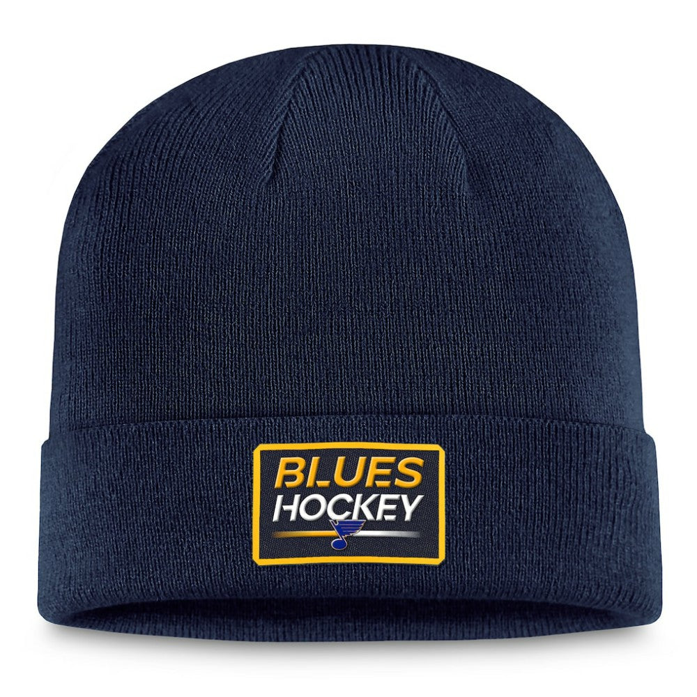 St. Louis Blues Fanatics Authentic Pro Cuffed Knit Hat – Navy | Fanatics near me