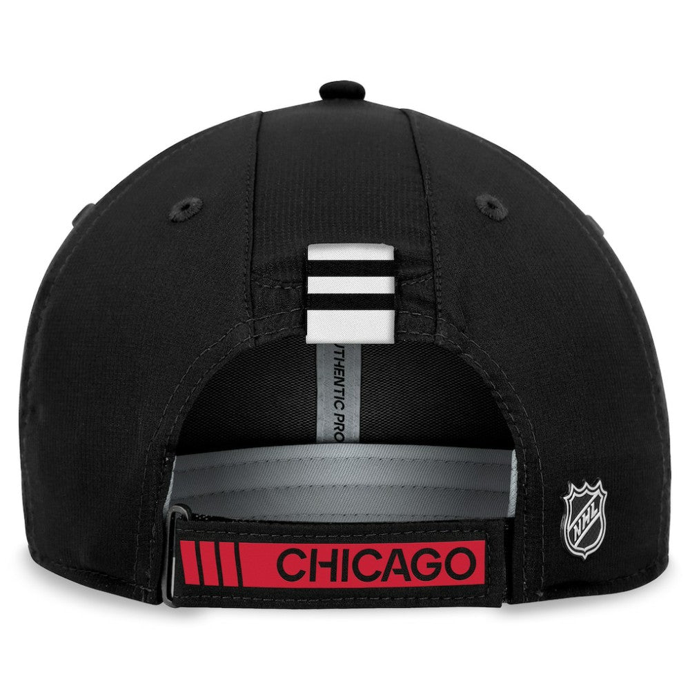 Chicago Blackhawks Fanatics Authentic Pro Rink Adjustable Hat - Black | Fanatics on sale