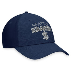 Seattle Kraken Fanatics Authentic Pro Road Stack Logo Flex Hat - Deep Sea Blue | Fanatics discount