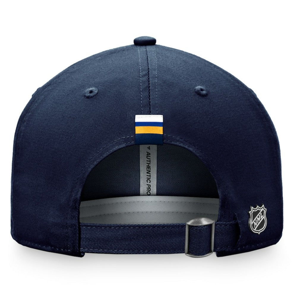 St. Louis Blues Fanatics Women's Authentic Pro Rink Adjustable Hat - Navy | Fanatics Lifestyle
