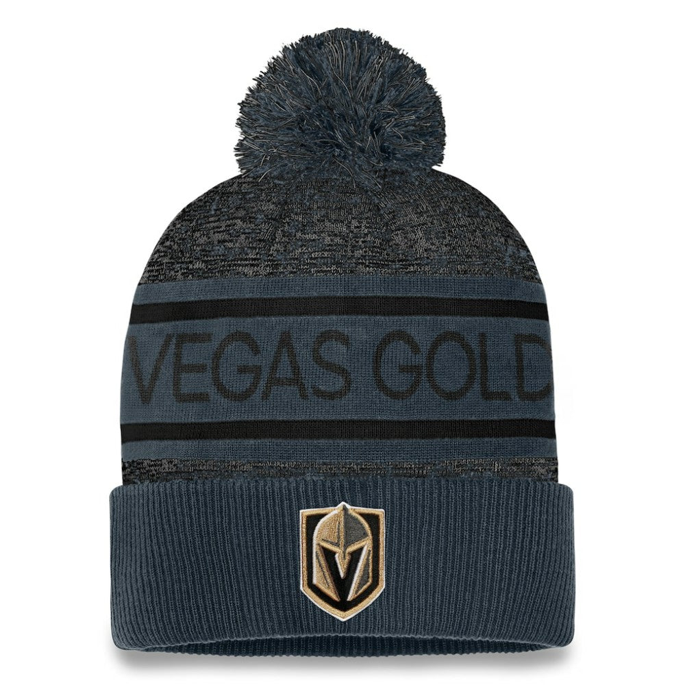Vegas Golden Knights Fanatics Authentic Pro Cuffed Knit Hat with Pom - Gray | Fanatics Clearance