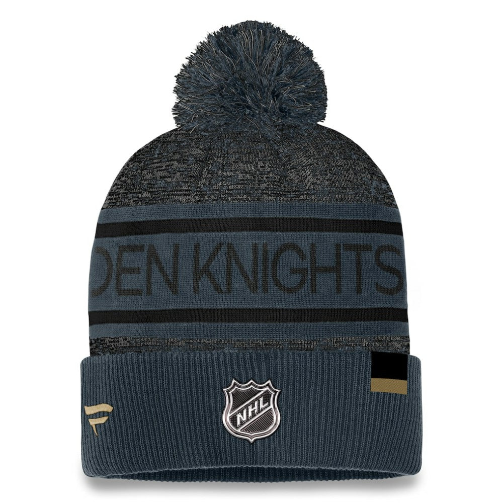Vegas Golden Knights Fanatics Authentic Pro Cuffed Knit Hat with Pom - Gray | Fanatics Clearance