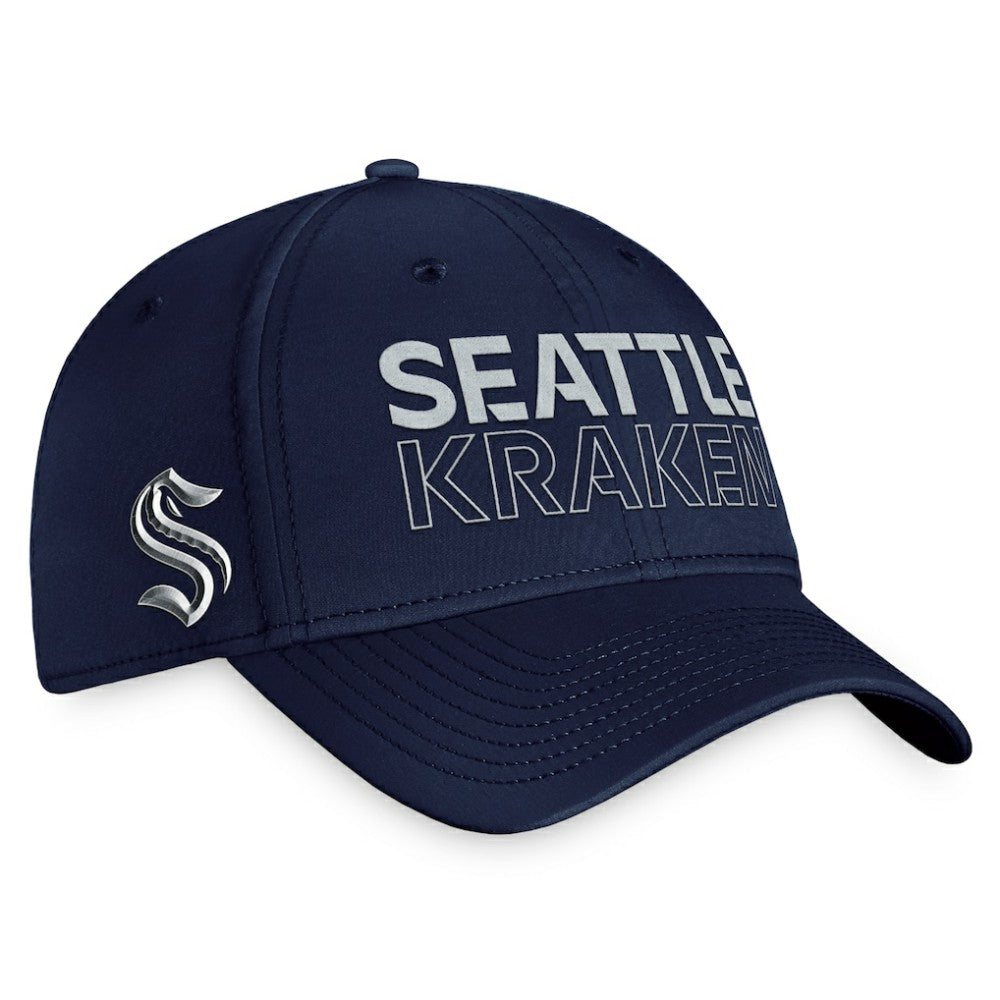 Seattle Kraken Fanatics Authentic Pro Road Flex Hat – Deep Sea Blue | Fanatics Lifestyle