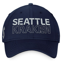 Seattle Kraken Fanatics Authentic Pro Road Flex Hat – Deep Sea Blue | Fanatics Lifestyle