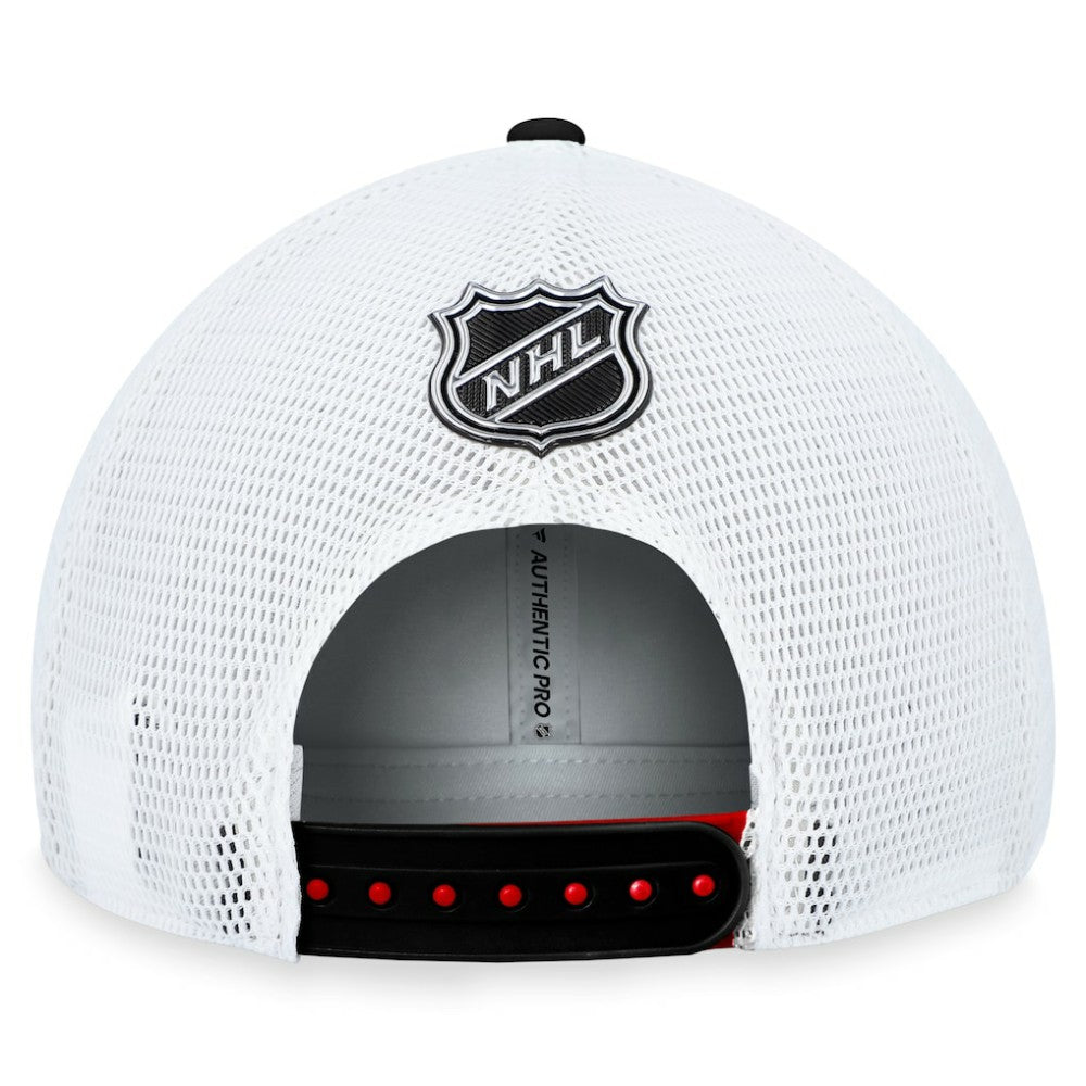 Chicago Blackhawks Fanatics Authentic Pro Rink Trucker Adjustable Hat - Red | Fanatics on sale