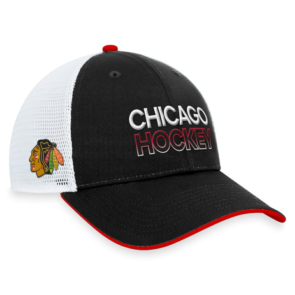 Chicago Blackhawks Fanatics Authentic Pro Rink Trucker Adjustable Hat - Black | Fanatics sale