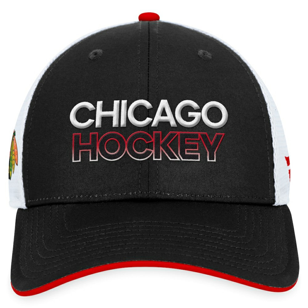 Chicago Blackhawks Fanatics Authentic Pro Rink Trucker Adjustable Hat - Black | Fanatics sale