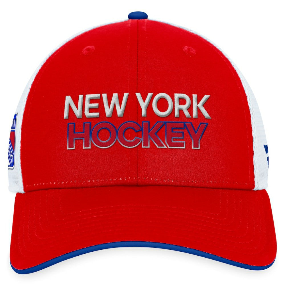 New York Rangers Fanatics Authentic Pro Rink Trucker Adjustable Hat - Red | Fanatics discount