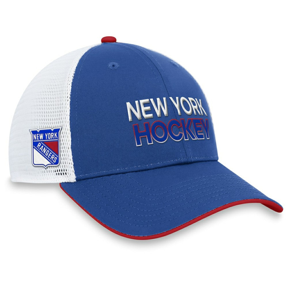 New York Rangers Fanatics Authentic Pro Rink Trucker Adjustable Hat - Blue | Fanatics on sale
